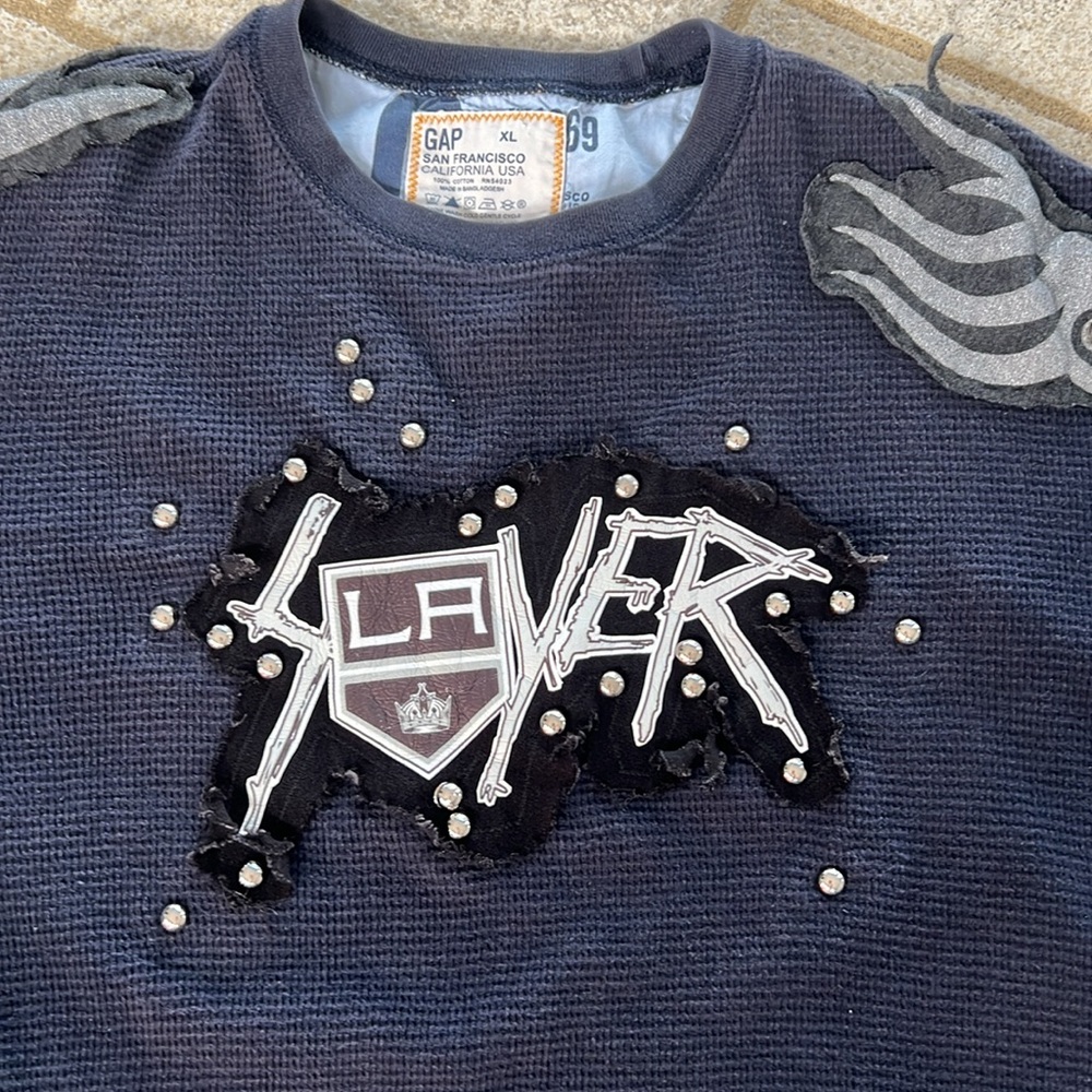 LA Kings X Slayer GAP Thermal Shirt Men XL EUC - Picture 7 of 12